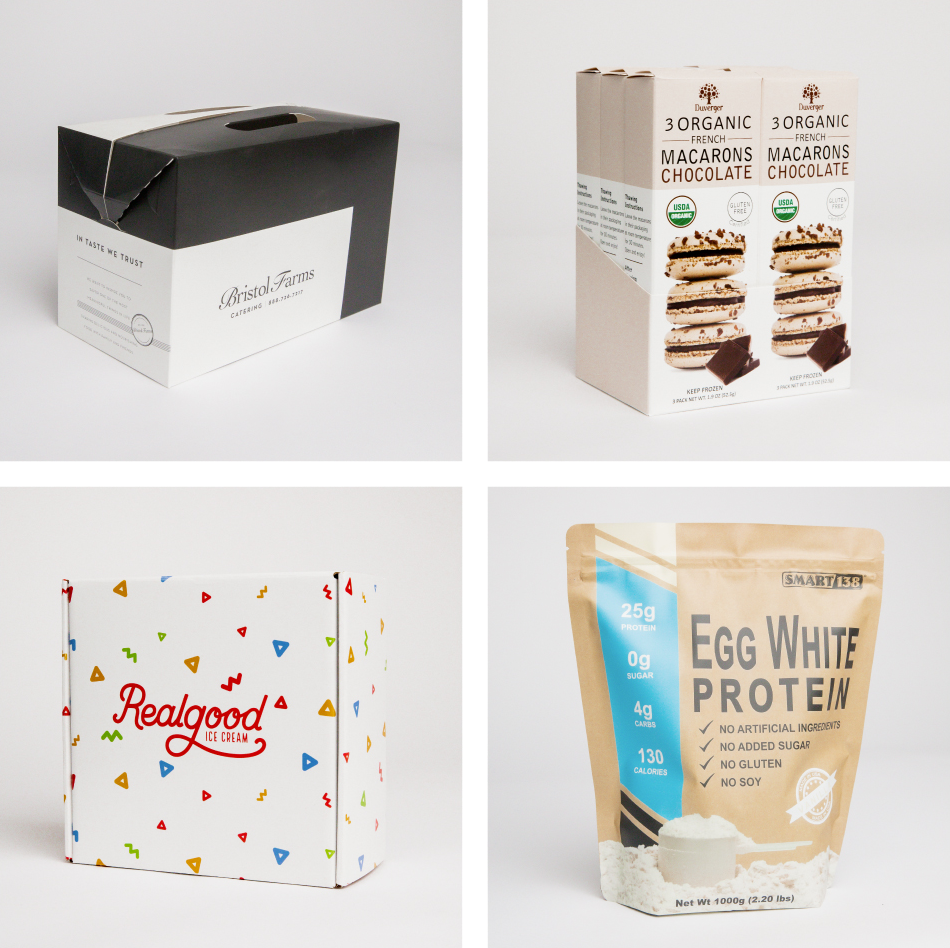 Grid of packaging products created by Mozaik.